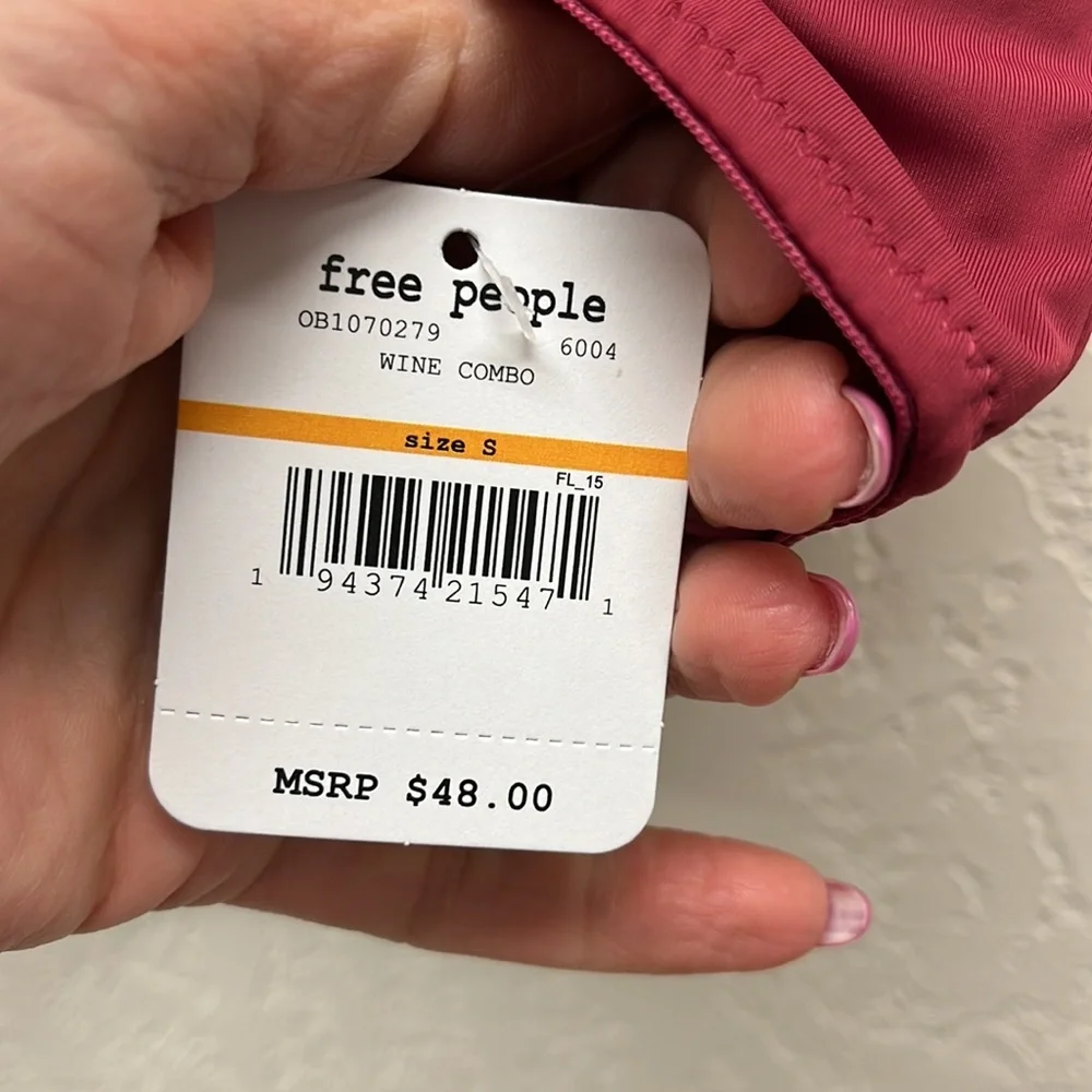 Free People Love Story Soft Bra With Hearts S Wine Combo - Picture 5 of 5